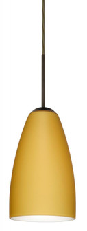 Besa Riva 9 LED Pendant J Vanilla Matte Bronze 1x9W LED, 15Ft. Cord (127|J-1511VM-LED-BR-L)