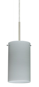 Besa Stilo 7 Pendant For Multiport Canopy Satin Nickel Chalk 1x40W B10 Med, 15Ft. Cord (127|B-4404KR-MED-SN-L)