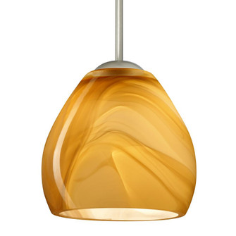 Besa Bolla Pendant For Multiport Canopy Honey Satin Nickel 1x40W B10 Medium base, 15F (127|B-4122HN-MED-SN-L)