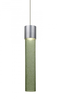 Besa, Wanda 12 Cord Pendant, Moss Bubble, Satin Nickel Finish, 1x3W LED, 15Ft. Cord (127|1XT-WAND12MS-LED-SN-L)