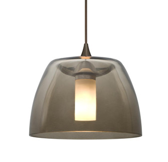 Besa Spur Cord Pendant, Smoke, Bronze Finish, 1x3W LED, 15Ft. Cord (127|1XT-SPURSM-LED-BR-L)