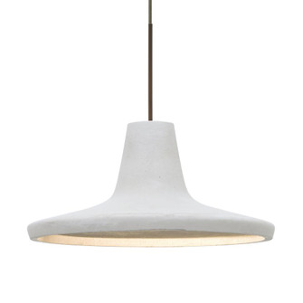 Besa Modus Cord Pendant, White, Bronze Finish, 1x9W LED, 15Ft. Cord (127|1XT-MODUSWH-LED-BR-L)