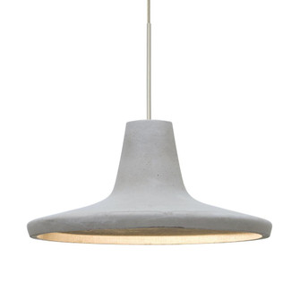 Besa Modus Cord Pendant, Natural, Satin Nickel Finish, 1x9W LED, 15Ft. Cord (127|1XT-MODUSNA-LED-SN-L)