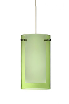 Besa Pendant Pahu 4 Satin Nickel Transparent Olive/Opal 1x35W MAX GY6.35 Base, 15Ft. Cord (127|1XT-L44007-SN-L)