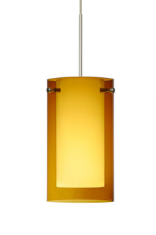 Besa Pendant Pahu 4 Satin Nickel Transparent Armagnac/Opal 1x35W MAX GY6.35 Base, 15Ft. Cord (127|1XT-G44007-SN-L)
