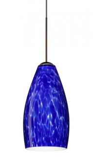 Besa Pendant Karli Bronze Blue Cloud 1x5W LED, 15Ft. Cord (127|1XT-719886-LED-BR-L)