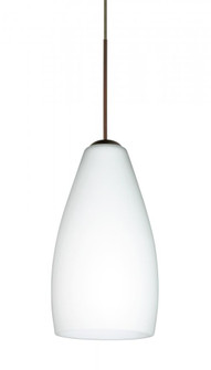 Besa Pendant Karli Bronze Opal Matte 1x50W MAX GY6.35 Base, 15Ft. Cord (127|1XT-719807-BR-L)