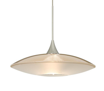 Besa Pendant Spazio Satin Nickel Gold/Frost 1x50W MAX GY6.35 Base, 15Ft. Cord (127|1XT-6294GD-SN-L)