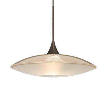 Besa Pendant Spazio Bronze Gold/Frost 1x50W MAX GY6.35 Base, 15Ft. Cord (127|1XT-6294GD-BR-L)