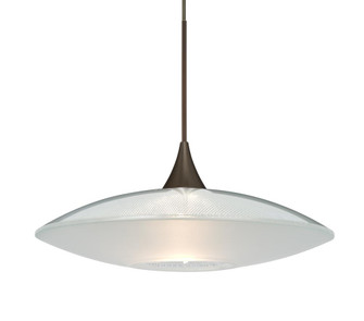 Besa Pendant Spazio Bronze Clear/Frost 1x50W MAX GY6.35 Base, 15Ft. Cord (127|1XT-6294CL-BR-L)