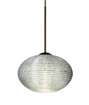 Besa Pendant Lasso Bronze Glitter 1x5W LED, 15Ft. Cord (127|1XT-5612GL-LED-BR-L)