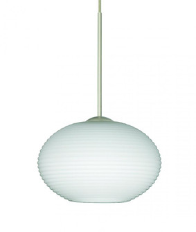 Besa Pendant Lasso Satin Nickel Opal Matte 1x5W LED, 15Ft. Cord (127|1XT-561207-LED-SN-L)