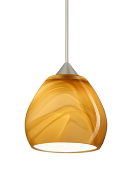 Besa Pendant Tay Tay Satin Nickel Honey 1x50W MAX GY6.35 Base, 15Ft. Cord (127|1XT-5605HN-SN-L)
