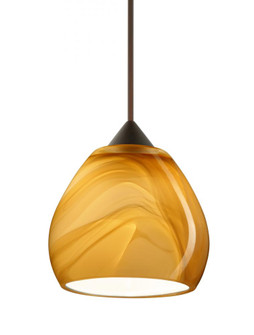 Besa Pendant Tay Tay Bronze Honey 1x5W LED, 15Ft. Cord (127|1XT-5605HN-LED-BR-L)