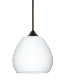Besa Pendant Tay Tay Bronze Opal Matte 1x5W LED, 15Ft. Cord (127|1XT-560507-LED-BR-L)