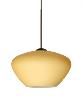 Besa Pendant Peri Bronze Vanilla Matte 1x50W Halogen, 15Ft. Cord (127|1XT-5410VM-BR-L)