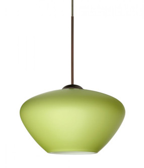 Besa Pendant Peri Bronze Chartreuese 1x50W MAX GY6.35 Base, 15Ft. Cord (127|1XT-541035-BR-L)