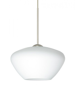 Besa Pendant Peri Satin Nickel Opal Matte 1x5W LED, 15Ft. Cord (127|1XT-541007-LED-SN-L)