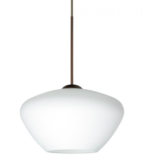Besa Pendant Peri Bronze Opal Matte 1x5W LED, 15Ft. Cord (127|1XT-541007-LED-BR-L)