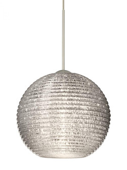 Besa Pendant Kristall 6 Satin Nickel Glitter 1x5W LED, 15Ft. Cord (127|1XT-4615GL-LED-SN-L)
