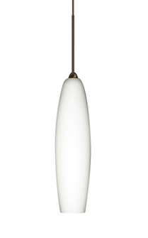 Besa Pendant Zumi Bronze Opal Matte 1x35W Halogen, 15Ft. Cord (127|1XT-439507-BR-L)