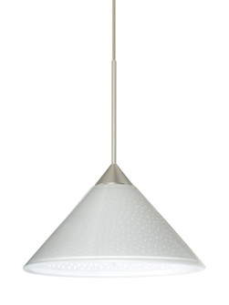 Besa Pendant Kona Satin Nickel White Starpoint 1x50W MAX GY6.35 Base, 15Ft. Cord (127|1XT-282453-SN-L)