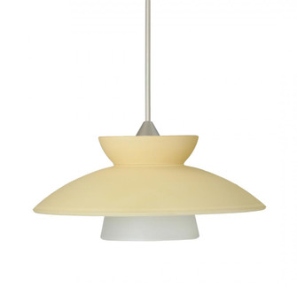 Besa Pendant Trilo 7 Satin Nickel Champagne 1x5W LED, 15Ft. Cord (127|1XT-271897-LED-SN-L)
