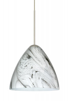 Besa Pendant Mia Satin Nickel Marble Grigio 1x50W Halogen, 15Ft. Cord (127|1XT-1779MG-SN-L)