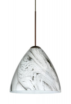 Besa Pendant Mia Bronze Marble Grigio 1x5W LED, 15Ft. Cord (127|1XT-1779MG-LED-BR-L)