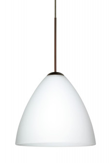 Besa Pendant Mia Bronze Opal Matte 1x5W LED, 15Ft. Cord (127|1XT-177907-LED-BR-L)