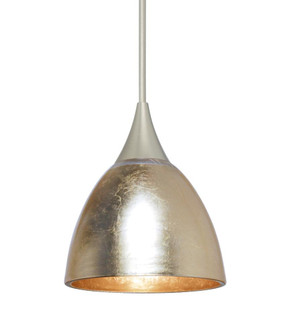 Besa Divi Pendant, Gold Foil, Satin Nickel, 1x50W MAX GY6.35 Base, 15Ft. Cord (127|1XT-1758GF-SN-L)