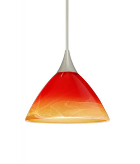 Besa Pendant Domi Satin Nickel Solare 1x6W LED, 15Ft. Cord (127|1XT-1743SL-LED-SN-L)