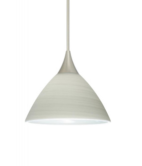 Besa Pendant Domi Satin Nickel Chalk 1x6W LED, 15Ft. Cord (127|1XT-1743KR-LED-SN-L)