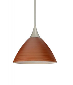 Besa Pendant Domi Satin Nickel Cherry 1x50W MAX GY6.35 Base, 15Ft. Cord (127|1XT-1743CH-SN-L)