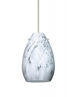 Besa Pendant Pera 6 Satin Nickel Marble Grigio 1x5W LED, 15Ft. Cord (127|1XT-1713MG-LED-SN-L)