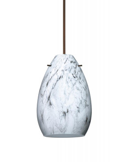 Besa Pendant Pera 6 Bronze Marble Grigio 1x5W LED, 15Ft. Cord (127|1XT-1713MG-LED-BR-L)