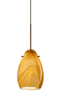 Besa Pendant Pera 6 Bronze Honey 1x5W LED, 15Ft. Cord (127|1XT-1713HN-LED-BR-L)