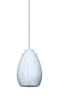 Besa Pendant Pera 6 Satin Nickel Carrera 1x5W LED, 15Ft. Cord (127|1XT-171319-LED-SN-L)