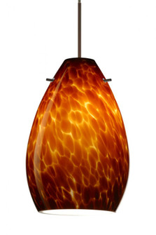 Besa Pendant Pera 6 Bronze Amber Cloud 1x50W Halogen, 15Ft. Cord (127|1XT-171318-BR-L)