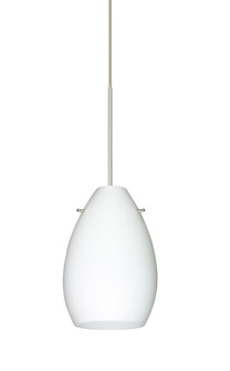 Besa Pendant Pera 6 Satin Nickel Opal Matte 1x5W LED, 15Ft. Cord (127|1XT-171307-LED-SN-L)