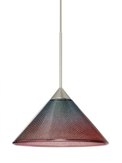 Besa Pendant Kona Satin Nickel Bi-Color 1x5W LED, 15Ft. Cord (127|1XT-117691-LED-SN-L)