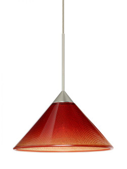 Besa Pendant Kona Satin Nickel Sunset 1x50W MAX GY6.35 Base, 15Ft. Cord (127|1XT-117681-SN-L)