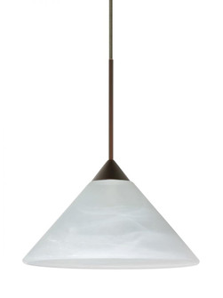 Besa Pendant Kona Bronze Marble 1x50W Halogen, 15Ft. Cord (127|1XT-117652-BR-L)