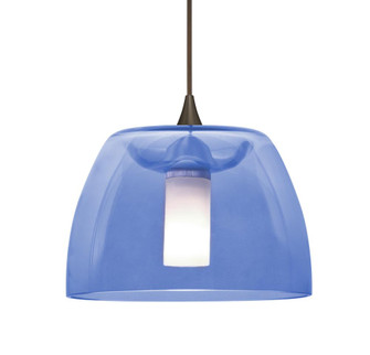 Besa Spur Cord Pendant, Blue, Bronze Finish, 1x3W LED, 15Ft. Cord (127|1XC-SPURBL-LED-BR-L)