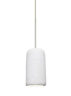 Besa Glide Cord Pendant, White, Satin Nickel Finish, 1x2W LED, 15Ft. Cord (127|1XC-GLIDEWH-LED-SN-L)