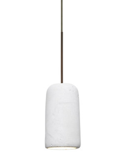 Besa Glide Cord Pendant, White, Bronze Finish, 1x2W LED, 15Ft. Cord (127|1XC-GLIDEWH-LED-BR-L)