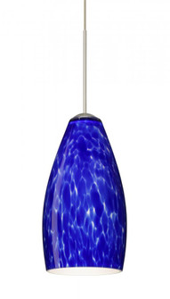 Besa Pendant Karli Satin Nickel Blue Cloud 1x5W LED, 15Ft. Cord (127|1XC-719886-LED-SN-L)