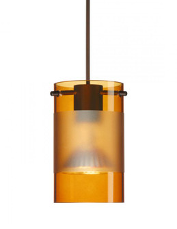 Besa Pendant Scope Bronze Armagnac/Frost 1x50W Halogen Mr16, 15Ft. Cord (127|1XC-6524EG-BR-L)