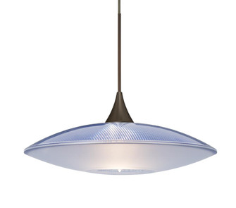 Besa Pendant Spazio Bronze Blue/Frost 1x50W MAX GY6.35 Base, 15Ft. Cord (127|1XC-6294BL-BR-L)