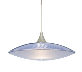 Besa Pendant Spazio Satin Nickel Blue/Frost 1x5W LED, 15Ft. Cord (127|1XC-6294BL-LED-SN-L)